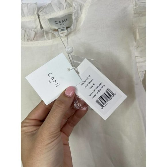 Cami NYC Georgina Blouson Flutter Long Sleeve Top Women's Ceramic Size: M NWT - Picture 6 of 10